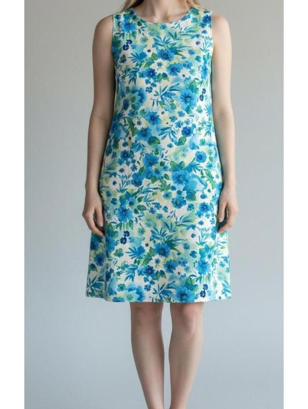 Vintage 90's G.A.S. Floral Sleeveless Dress Large – Excellent Condition